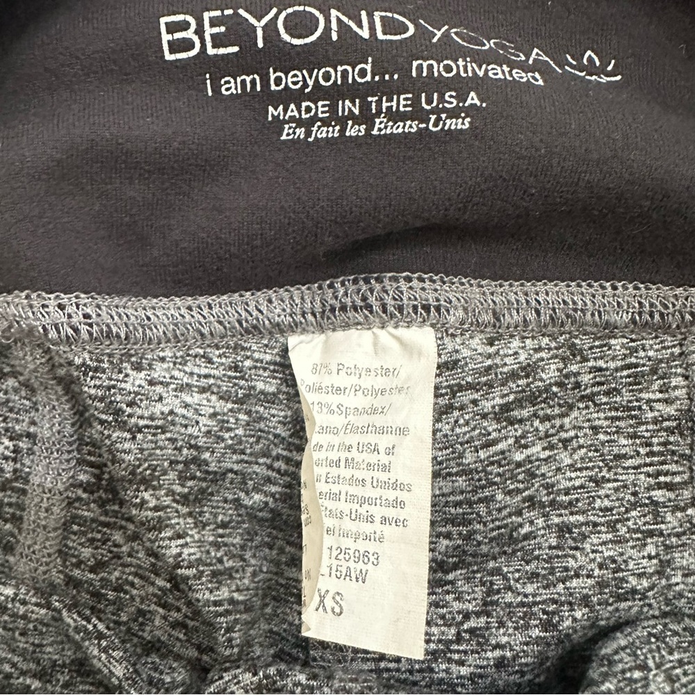 BEYOND YOGA Midi Space Dye Colorblock Black Zip Ankle Leggings, XS - Picture 5 of 5